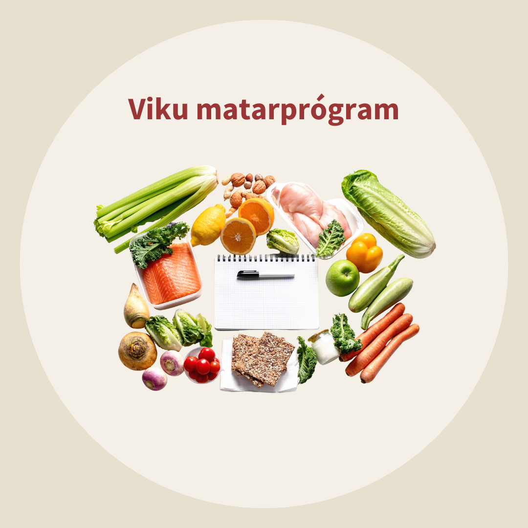 Almennt viku matarprógram eftir Hrund Valgeirsdóttur næringarfræðing